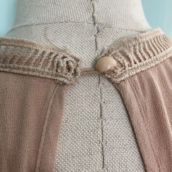 Raga Beige Boho Lace Inlay Mini Dress - Picture 7 of 9